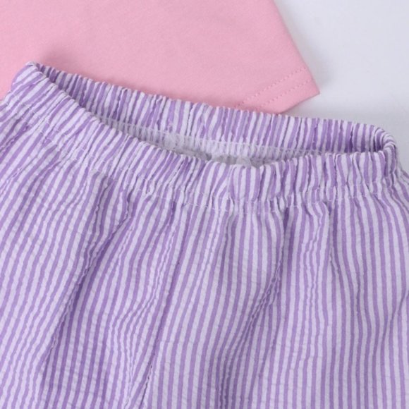 Boutique Embroidered Butterflies Girls Shorts Outfit - Picture 3 of 4